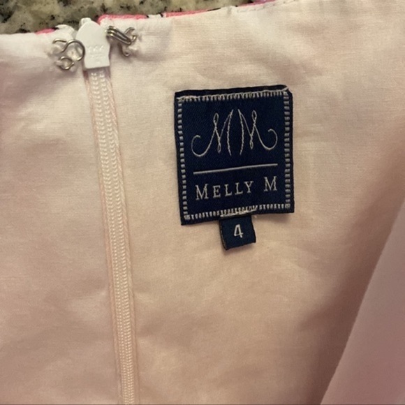 Melly M Glamorous Pink & White Printed Strapless Dress With Pockets - Picture 8 of 8